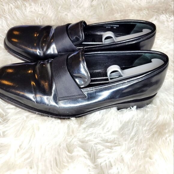 John W Nordstrom Patent Tuxedo Loafers Sz 7.5 Mens - Picture 2 of 4